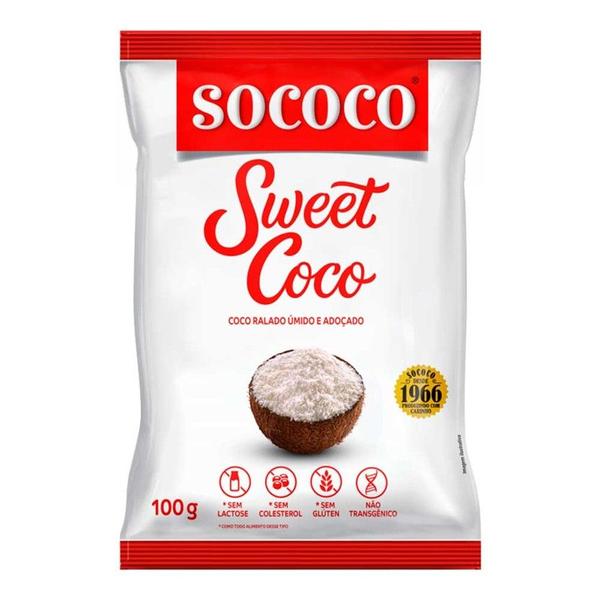 Imagem de Coco Ralado Umido e Adocado 100g Sococo Sweet