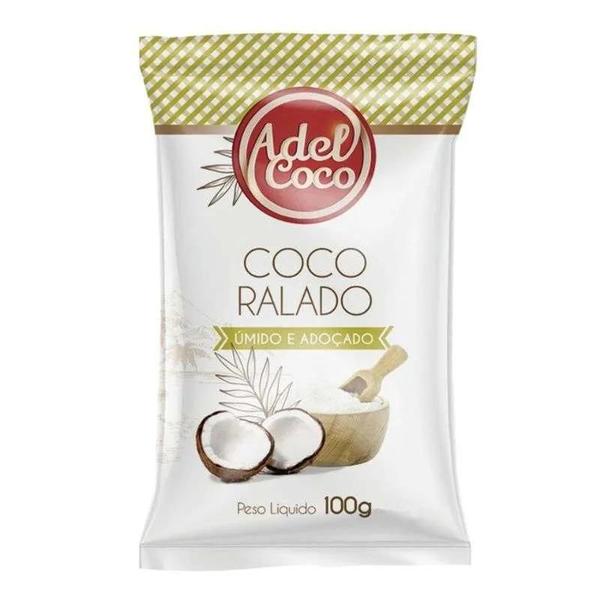 Imagem de Coco Ralado Úmido e Adoçado Adel Coco 100g