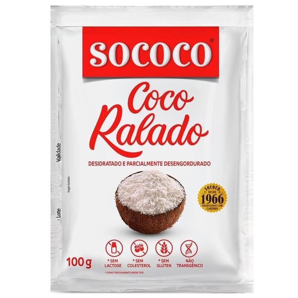 Imagem de Coco Sococo Ralado Puro 100g Embalagem com 24 Unidades