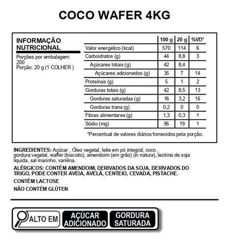 Imagem de Coco Wafer 4kg (creme Raffaello)