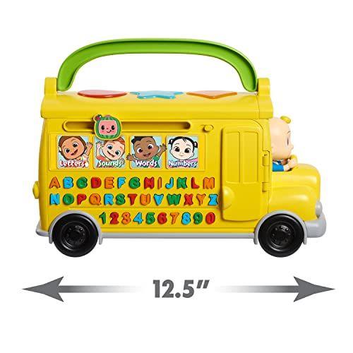 Imagem de CoComelon Musical Learning Bus, Reconhecimento de Números e Letras, Fonética, Brinquedo de Ônibus Escolar Amarelo Joga ABCs e Rodas no Ônibus, por Just Play