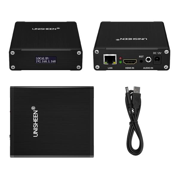 Imagem de Codificador de vídeo UNISHEEN H.265 H.264/AVC HDMI para IP 1080P