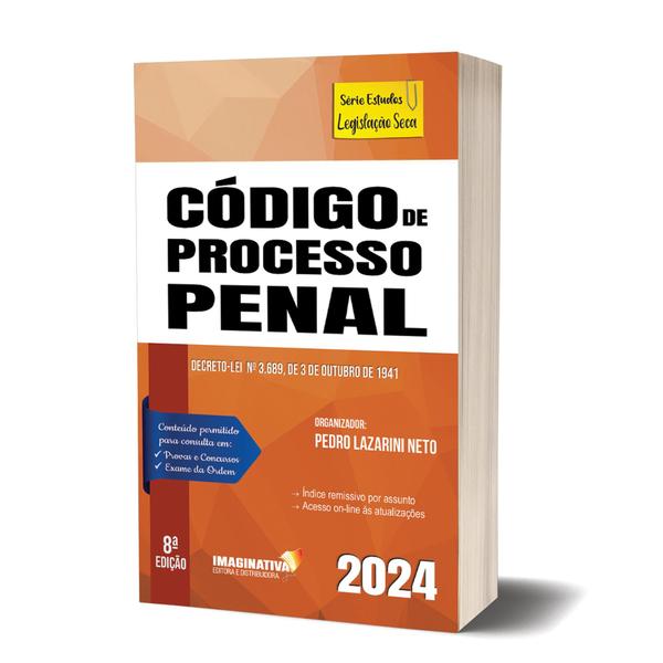 Imagem de Código penal + código de processo penal - legislação seca 2024 - Imaginativa Jus