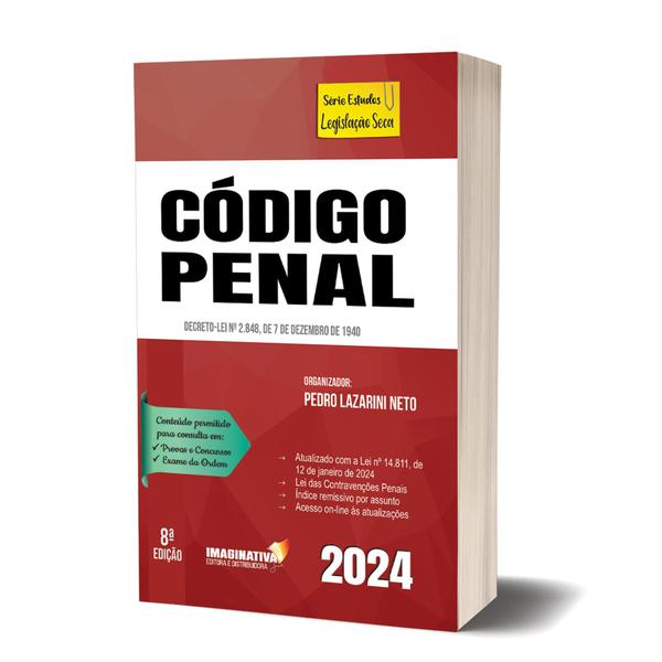 Imagem de Código penal + código de processo penal - legislação seca 2024 - Imaginativa Jus