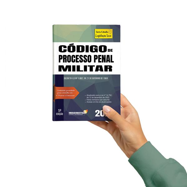 Imagem de Código penal militar + código de processo penal militar -para consultas em provas, concursos e oab