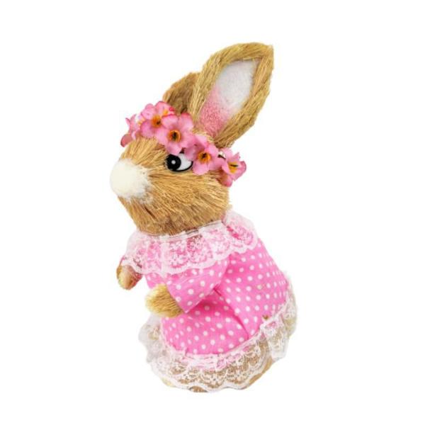 Coelho Fêmea Rosa Poá Decorativo Páscoa 20Cm Decoração - Inigual Imagem de Coelho Fêmea Rosa Poá Decorativo Páscoa 20Cm Decoração