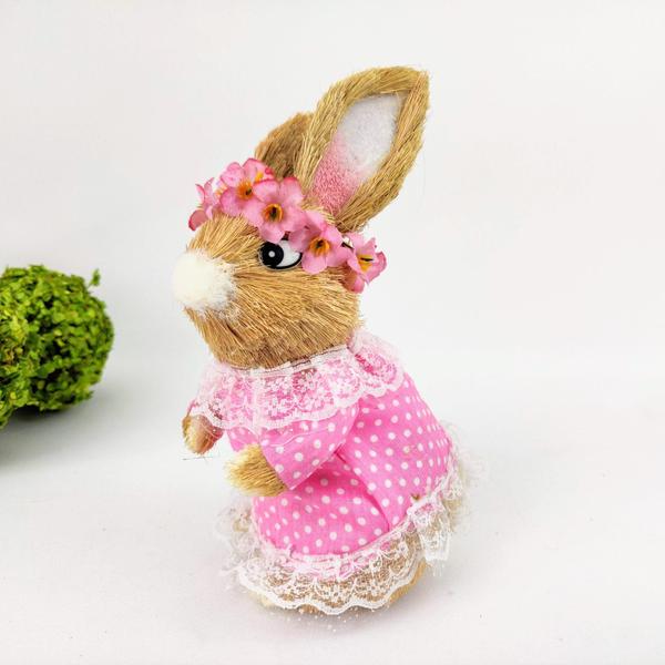 Coelho Fêmea Rosa Poá Decorativo Páscoa 20Cm Decoração - Inigual Imagem de Coelho Fêmea Rosa Poá Decorativo Páscoa 20Cm Decoração