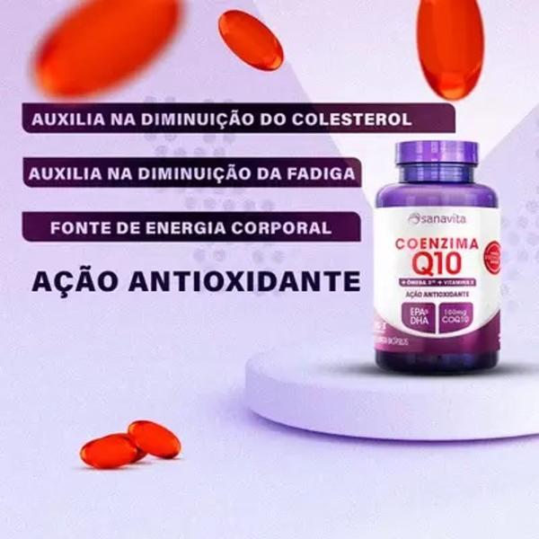 Imagem de Coenzima COQ-10+ Omega 3 TG + Natural Vitamina E com 60 cápsulas-Sanavita