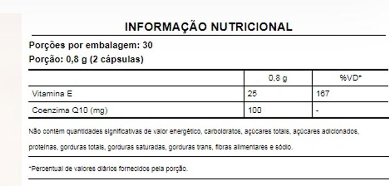 Imagem de Coenzima COQ 10 +Vitamina E  Antioxidante com 60 cápsulas Softgel-Pura Vida