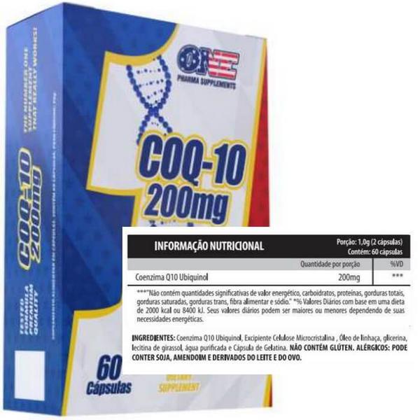 Imagem de Coenzima COQ10 200MG - Ubiquinol - 60 caps - One Pharma