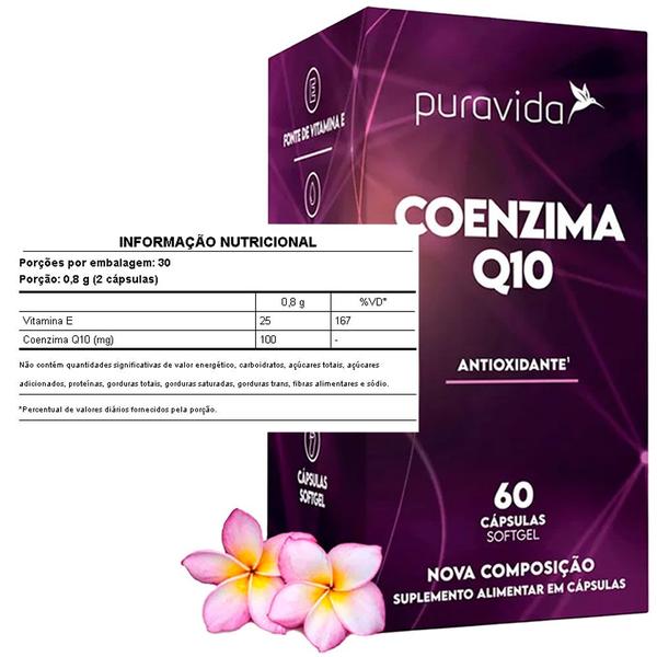 Imagem de Coenzima Coq10 Metabolic Health + Vitamina E (60 Capsulas) - Pura vida