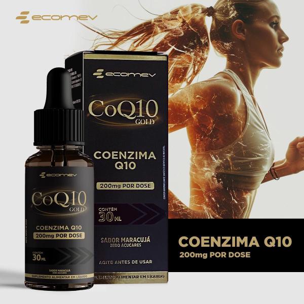 Imagem de Coenzima Q10 200Mg de Coq10 Em Gotas Sublingual Pura 30ml Sabor Maracuja