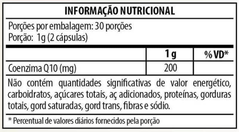 Imagem de Coenzima Q10 (200mg P/Porção) 60 Cápsulas TuttiFlora