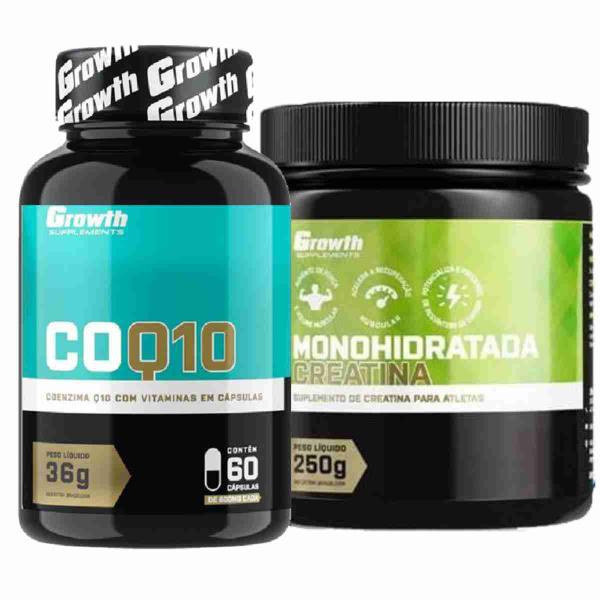 Imagem de Coenzima Q10 60 Caps + Creatina 250g Monohidratada Growth