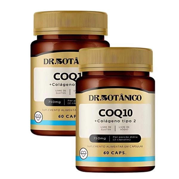 Imagem de Coenzima q10 + colageno tipo 2 - 60 capsulas dr botanico