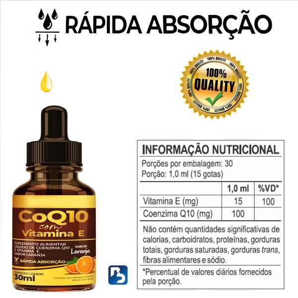 Imagem de Coenzima Q10 Com Vitamina E Rápida Absorção Em Gotas