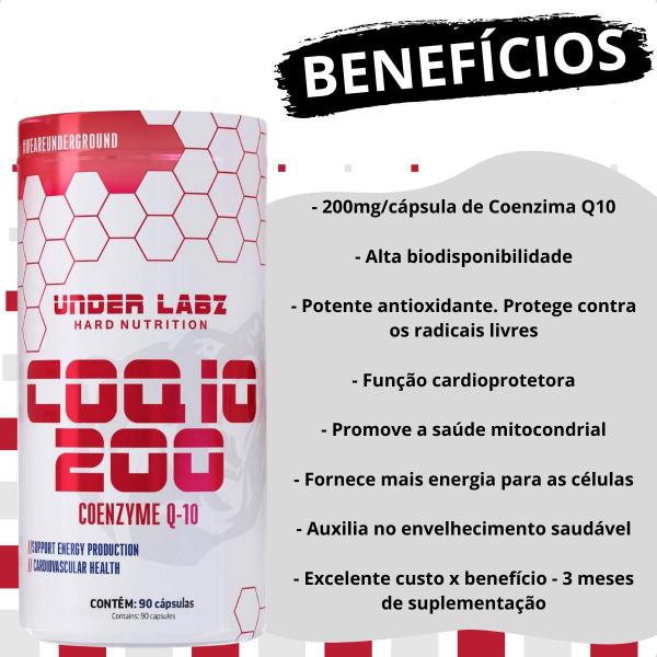 Imagem de Coenzima Q10 Coq10 200mg 90 Capsulas Under Labz