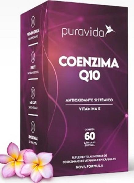 Imagem de Coenzima Q10 de 100mg Vitamina E Antixiodante com 60 Cápsulas Softgel Pura Vida