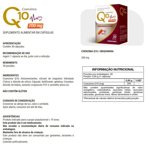 Imagem de Coenzima Q10 Gold 200mg 30 caps Maxinutri