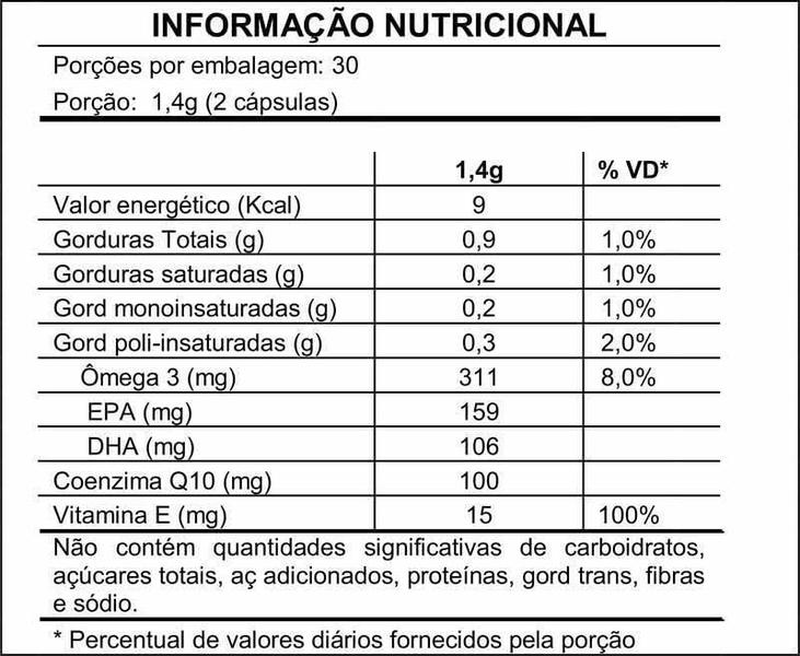 Imagem de Coenzima Q10 + Ômega 3 100mg 60 caps Flora Nativa