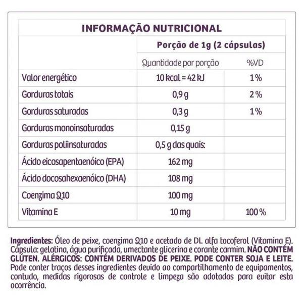 Imagem de Coenzima Q10 + Omega 3 - Pote 60 Caps - Sanavita