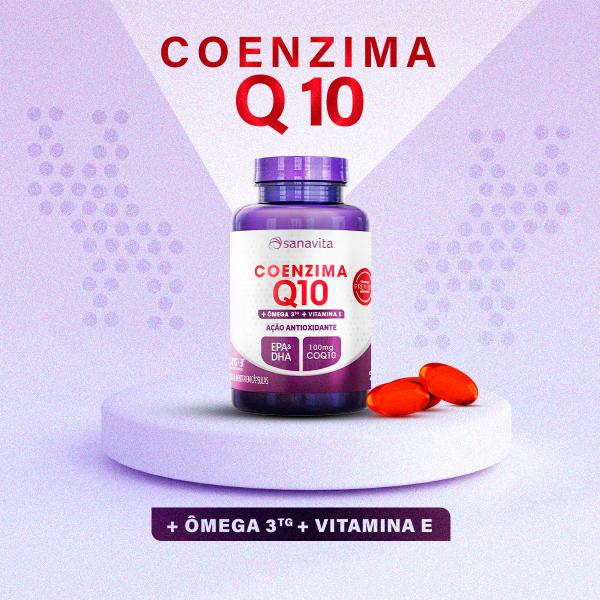 Imagem de Coenzima q10 + omega 3 - pote 60 caps - sanavita