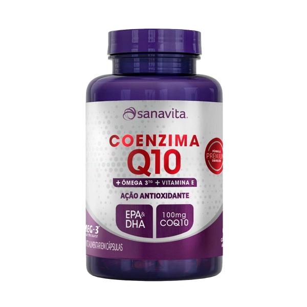 Imagem de Coenzima Q10  Ômega 3 + Vitamina E  60 Cápsulas  Sanavita