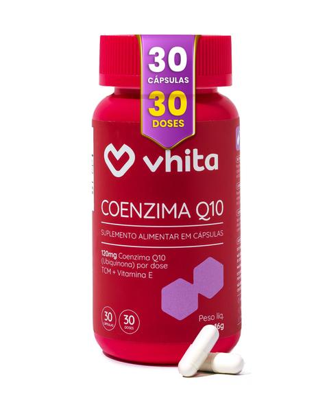 Imagem de Coenzima Q10 Ubiquinona 120mg Com Vitamina E e TCM 30 cápsulas Vhita