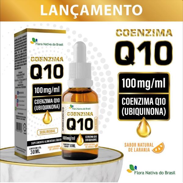 Imagem de Coenzima Q10 Ubiquinona Gotas Sublingual 100mg/ml - 30ml Flora Nativa