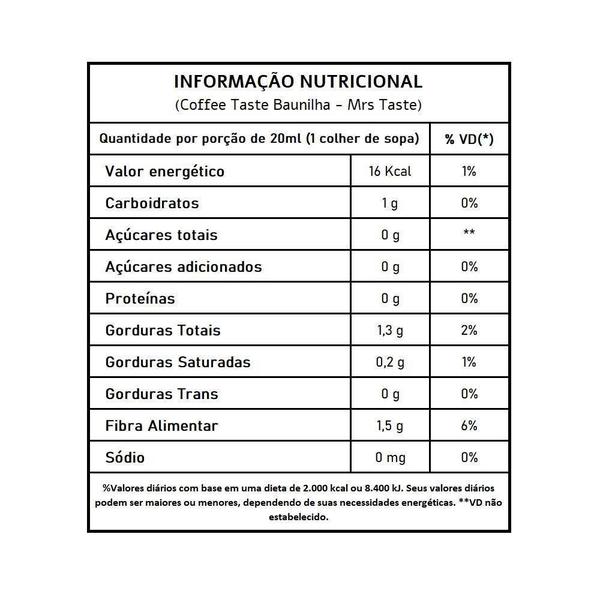 Imagem de Coffee Taste Baunilha Mistura Para Café - Mrs Taste 473Ml