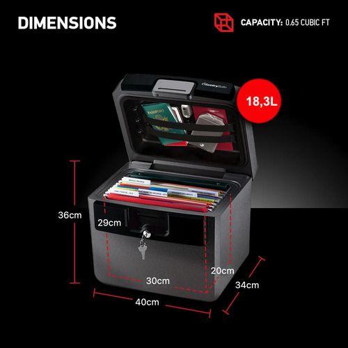 Imagem de Cofre Caixa De Arquivo Contra Fogo E Agua 18,3l - Sentrysafe