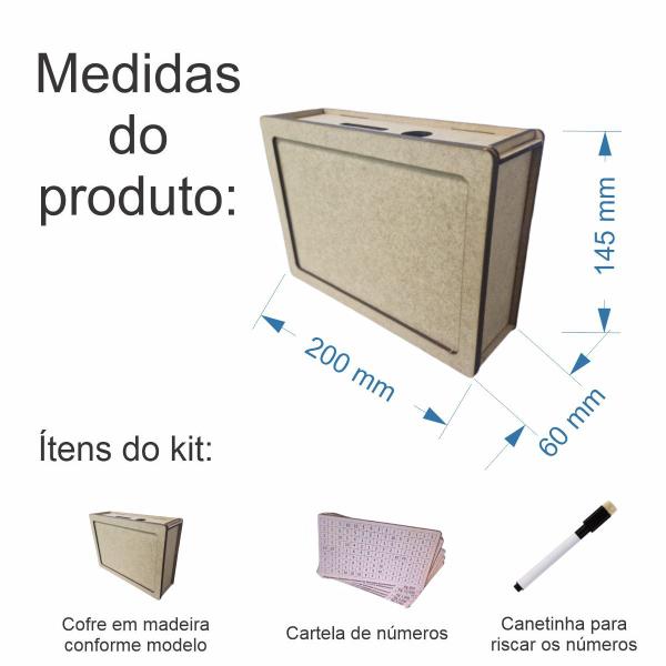 Imagem de Cofre caixa Dinheiro Wood box Japones KAKEBO DESAFIO CLASSIC