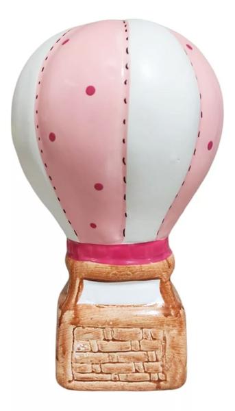 Imagem de Cofre Cofrinho Balão Rosa de Ceramica Decoração