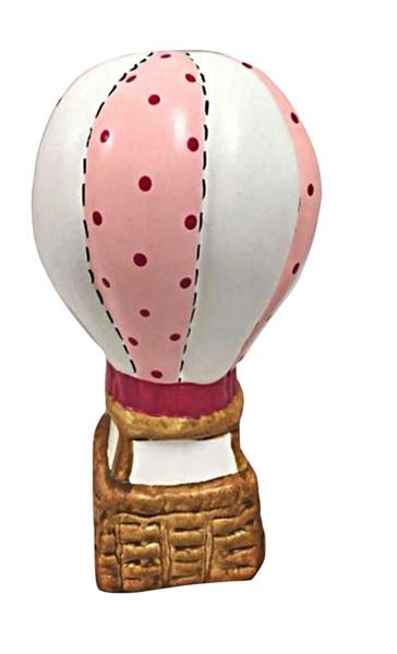 Imagem de Cofre Cofrinho Balão Rosa De Ceramica Decoração