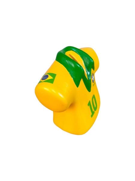 Imagem de Cofre Cofrinho Formato De Camisa De Futebol Brasil Ceramica