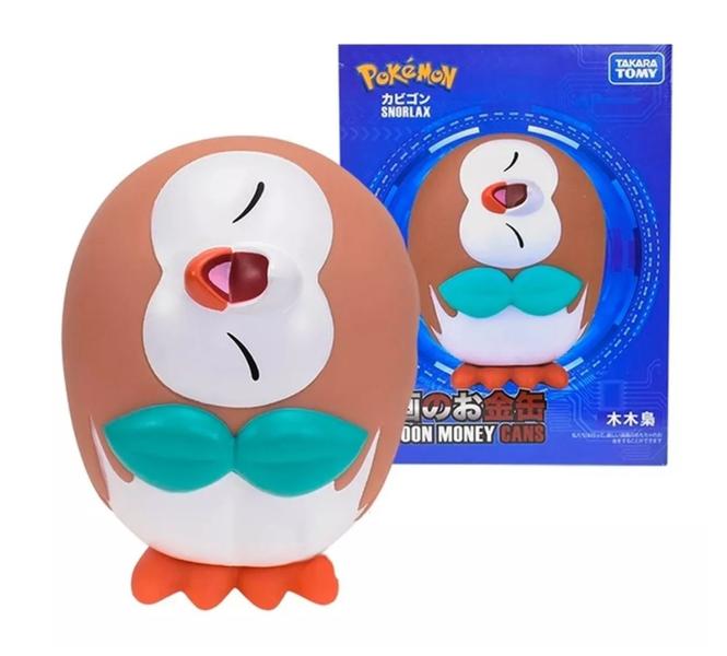 Imagem de Cofre Cofrinho Pokémon Rowlet 14cm Moedas Dinheiro