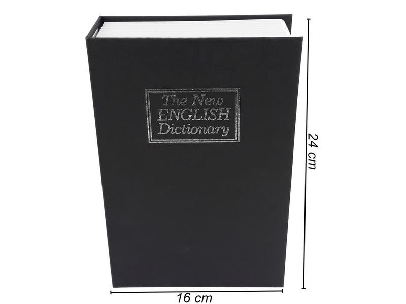 Imagem de Cofre Metal Camuflado Porta Joias Guarda Valores Em Formato De Livro Dicionário Inglês Com Fechadura + Duas Chaves