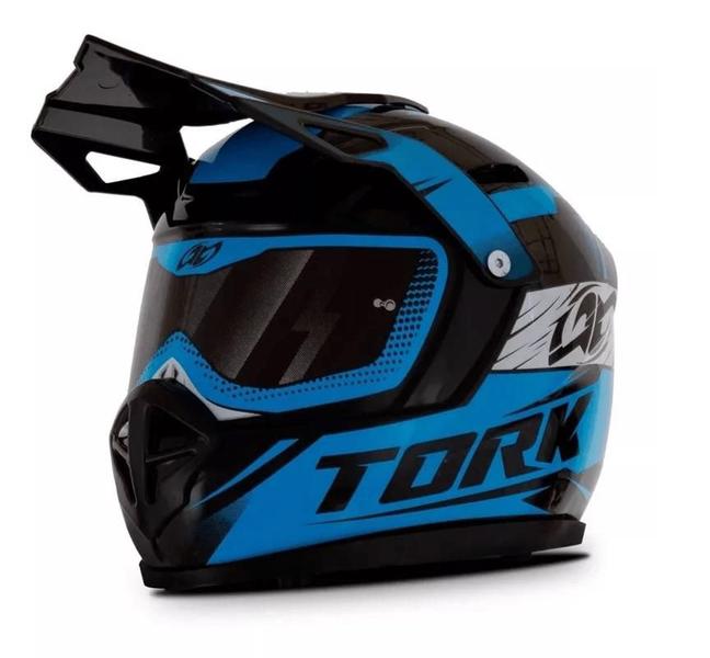 Imagem de Cofre Pro Tork Mini Capacete Factory Edition Cross Azul