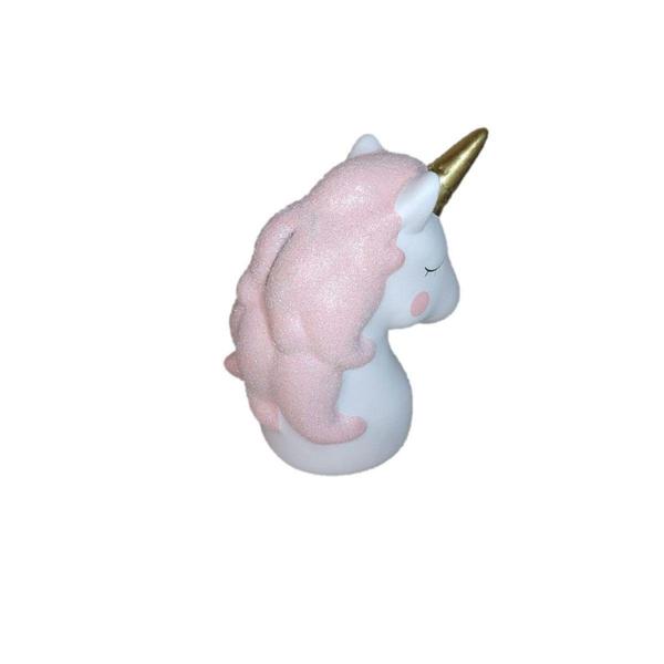 Cofrinho decorado unicornio Ceramica Crina Rosa com Gliter - Decore Casa Imagem de Cofrinho decorado unicornio Ceramica Crina Rosa com Gliter - Decore Casa