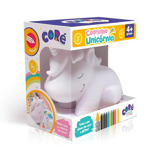 Imagem de Cofrinho Unicornio Com Giz E Gliter 2605 - Toyster