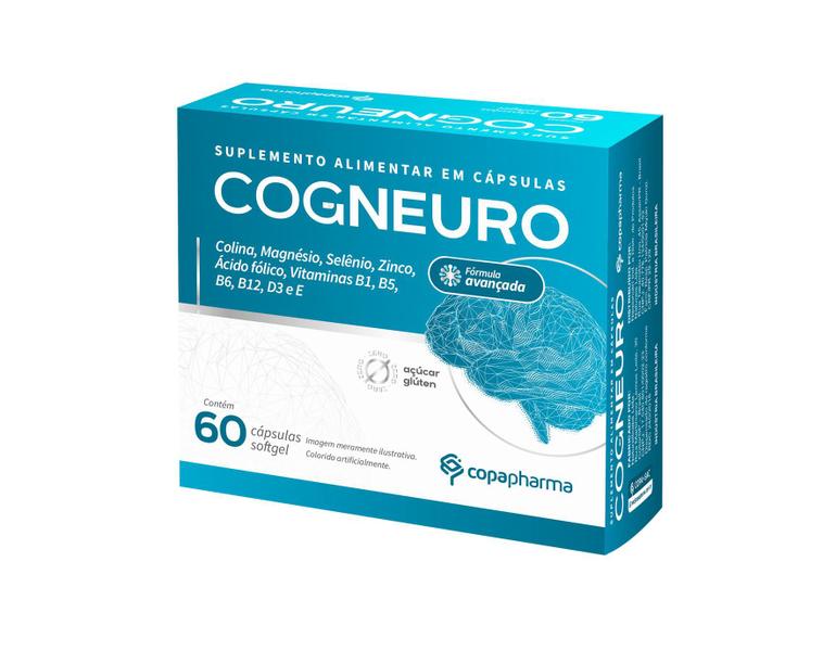 Imagem de Cogneuro Suplemento Colina Magnésio Selênio Zinco Vit 60CAPS