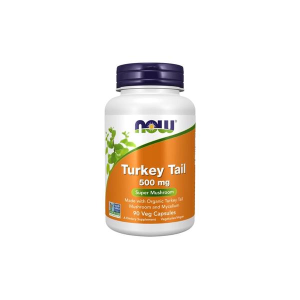 Imagem de Cogumelo Turkey Tail 500mg Now Foods 90 Cápsulas Vegetais