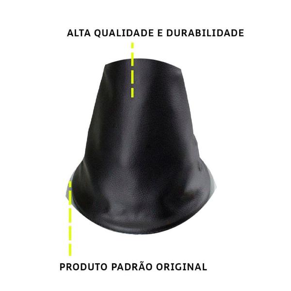 Imagem de Coifa Câmbio Preta Aro Prata Ford Fiesta 2003 04 05 06