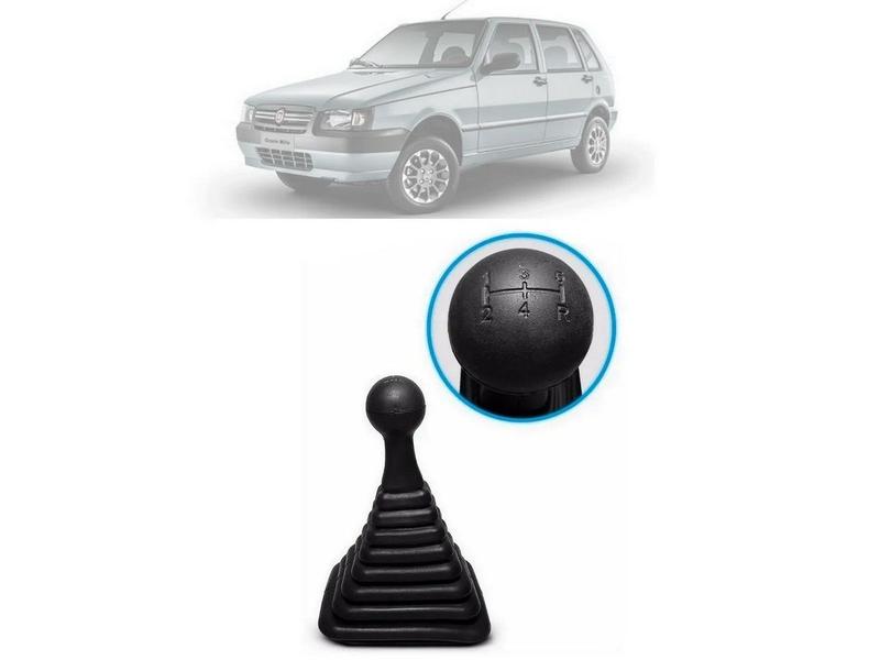 Imagem de Coifa De Câmbio Com Bola Sanfonada Fiat Uno 1995 A 2003 Preto