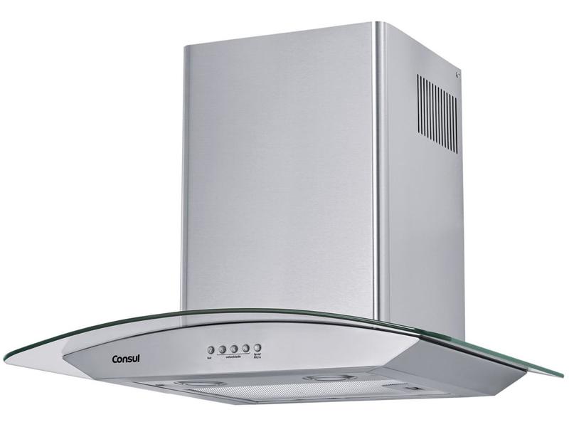 Coifa de Parede Consul 60cm Inox 4 Bocas - Vidro Curvo CAP60AR