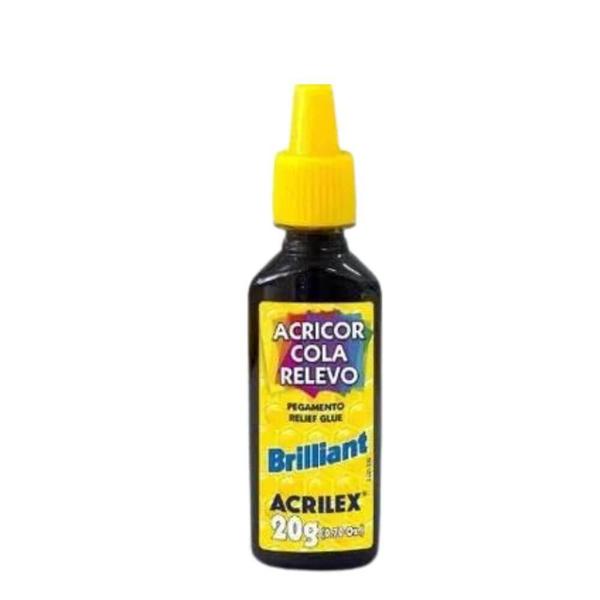 Imagem de Cola Acricor Relevo Brilliant Acrilex 20g Efeito Decorativo