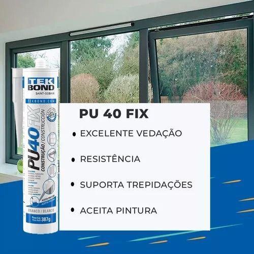 Imagem de Cola Adesivo De Silicone Branca Pu40 Construção Kit 6 Und