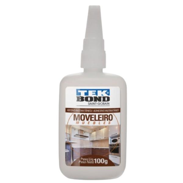 Imagem de Cola Adesivo Instantâneo Moveleiro Tekbond 100g Madeira