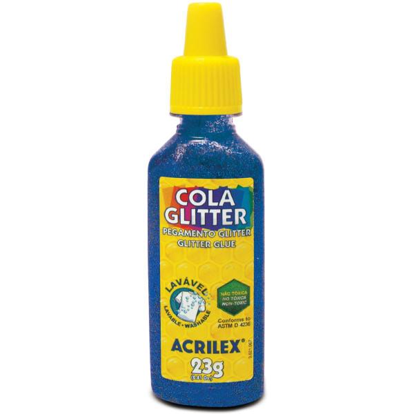 Imagem de Cola com Glitter Tubo 23G. AZUL