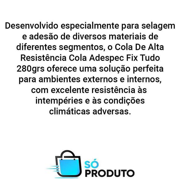 Imagem de Cola De Alta Resistencia Cola Adespec Fix Tudo 280Grs